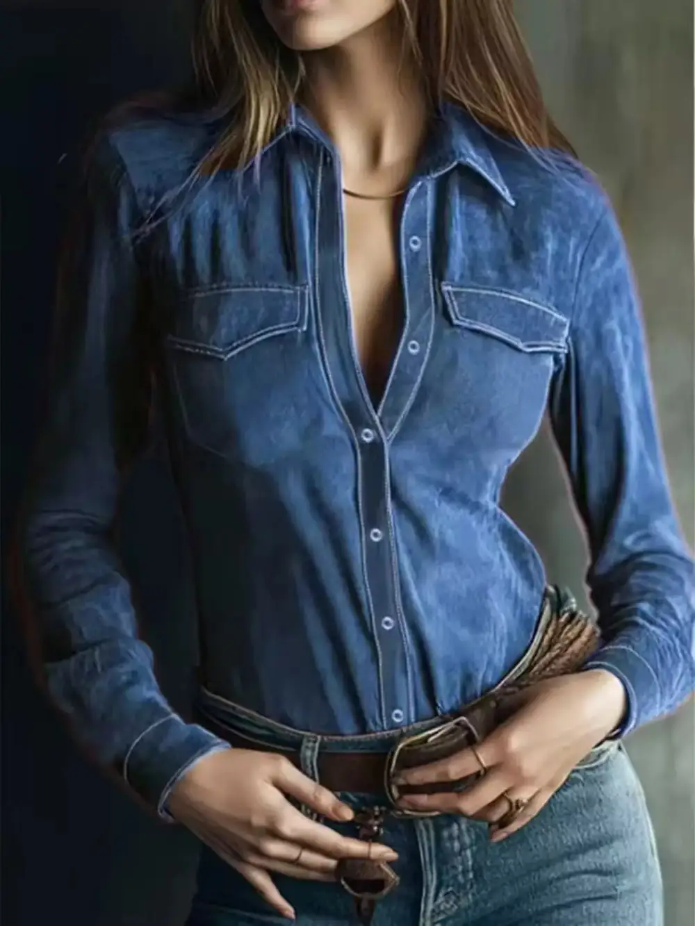 Vintage Button Down Long Sleeve Shirt