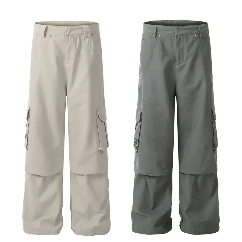 Women's High Waist Straight Leg Loose Fit Cargo Pants