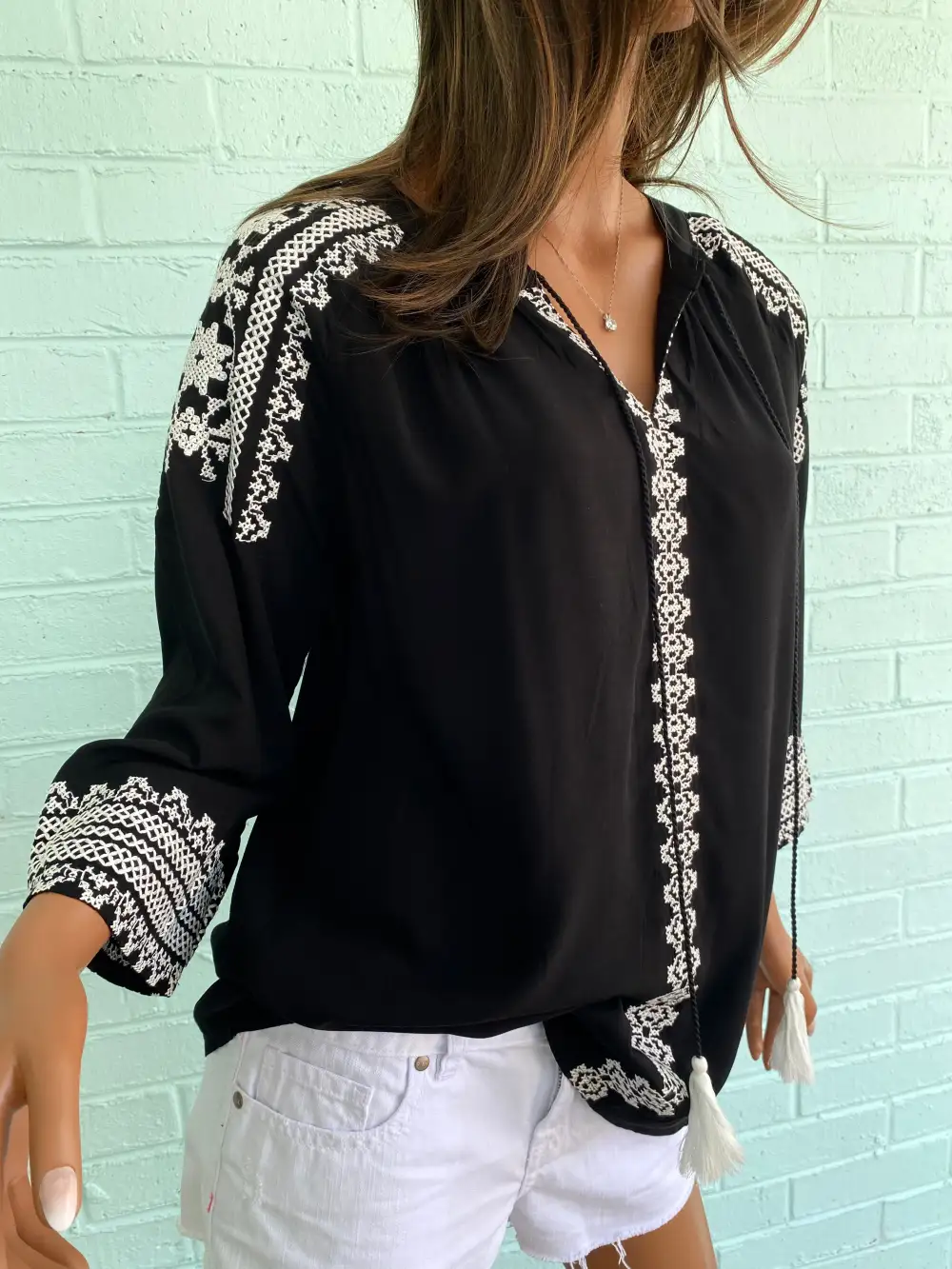 Embroidered Tassel Tunic