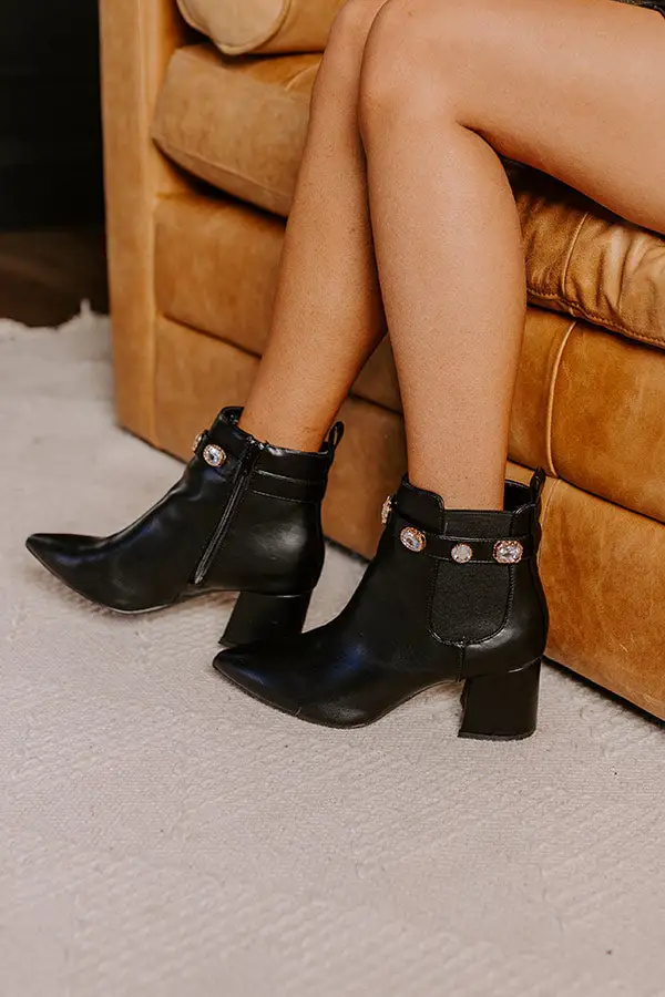 Refined Faux Leather Ankle Boots