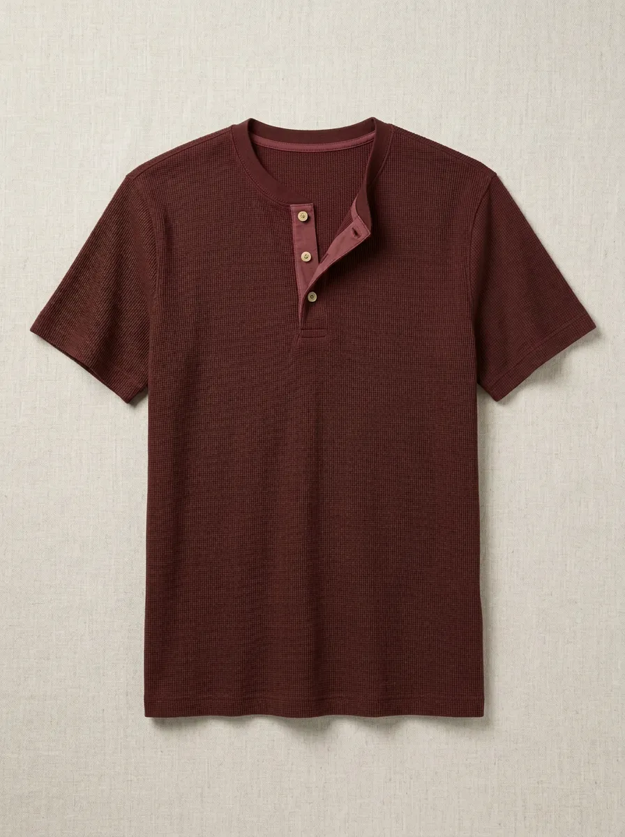 Refined Smooth Men's Short-Sleeve Henley Shirt