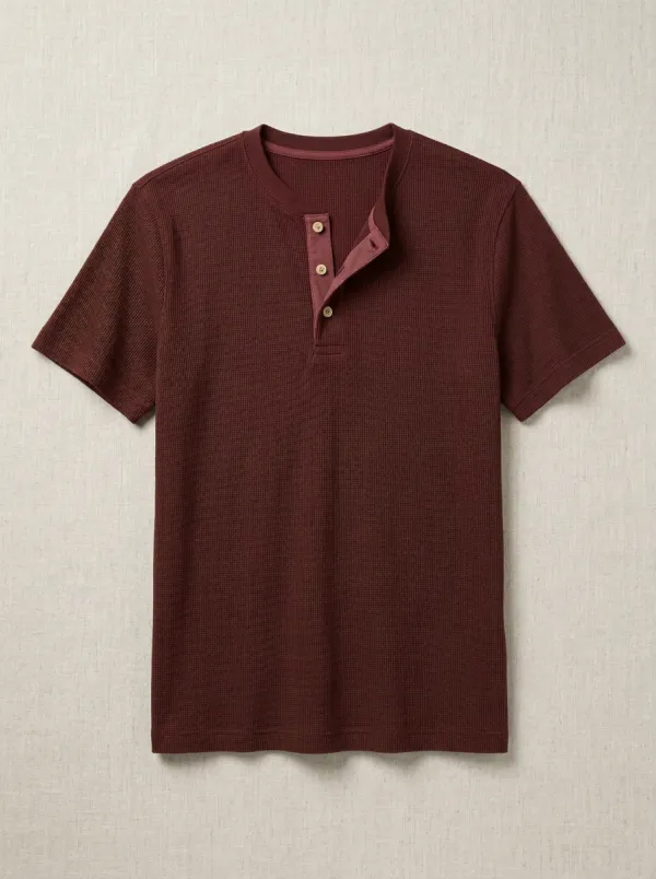 Refined Smooth Men's Short-Sleeve Henley Shirt