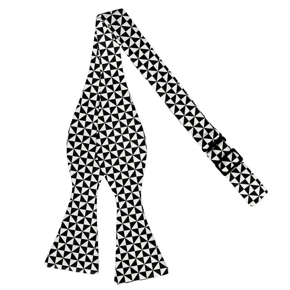 Trokut Checkered Pattern Bow Tie