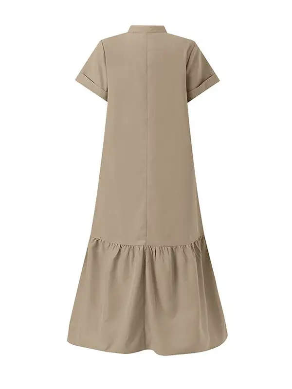 Loose Split Neck Maxi Dress