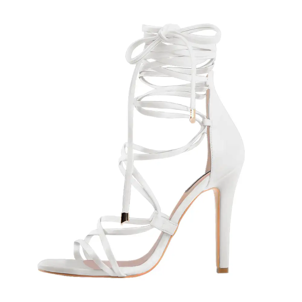 Lace Up High Heel Gladiator Stiletto Sandals
