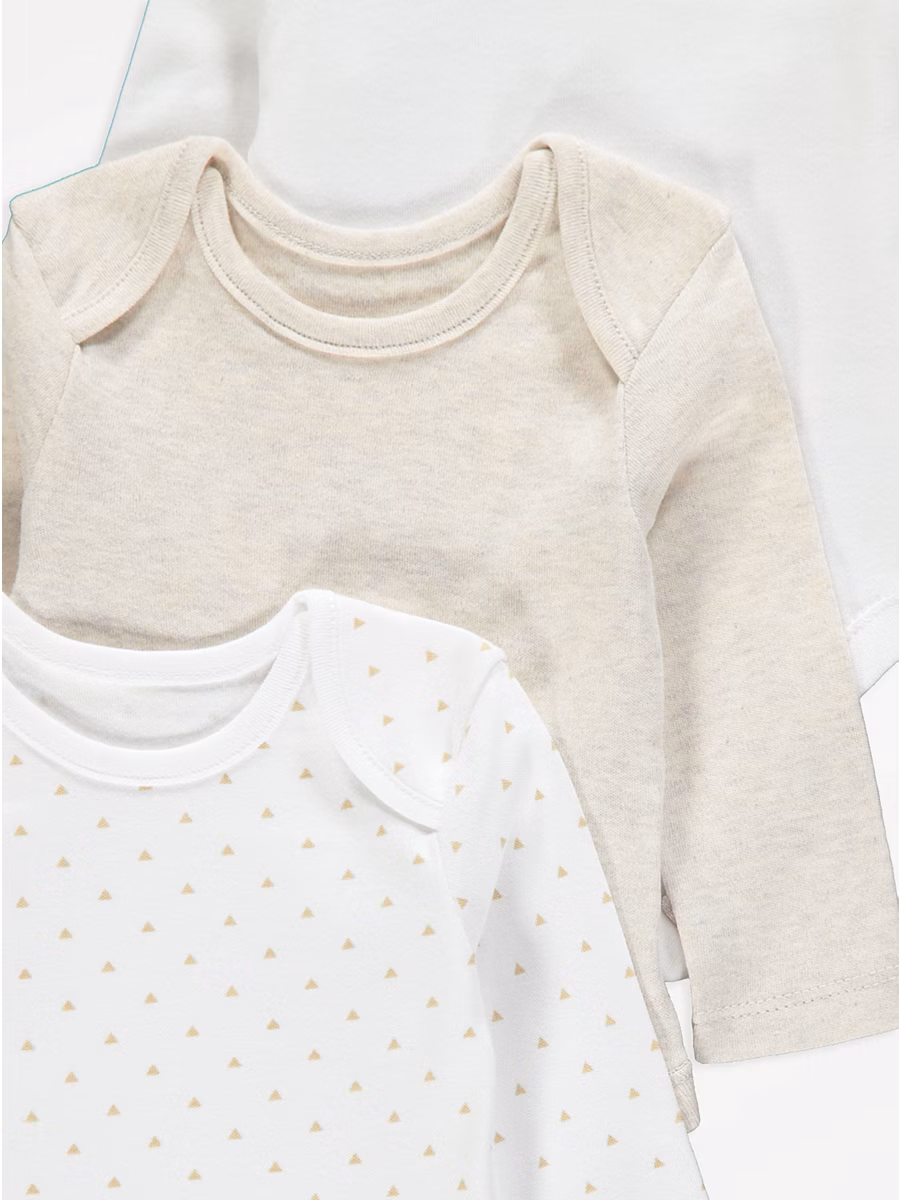 Neutral Long Sleeve Bodysuits 3 Pack detail 1