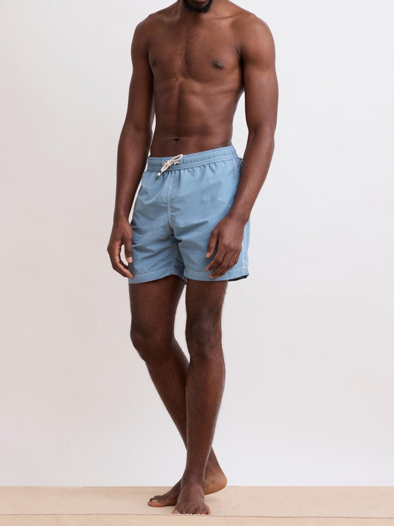 Loose Casual Comfortable Breathable Storm Blue Swim Trunks