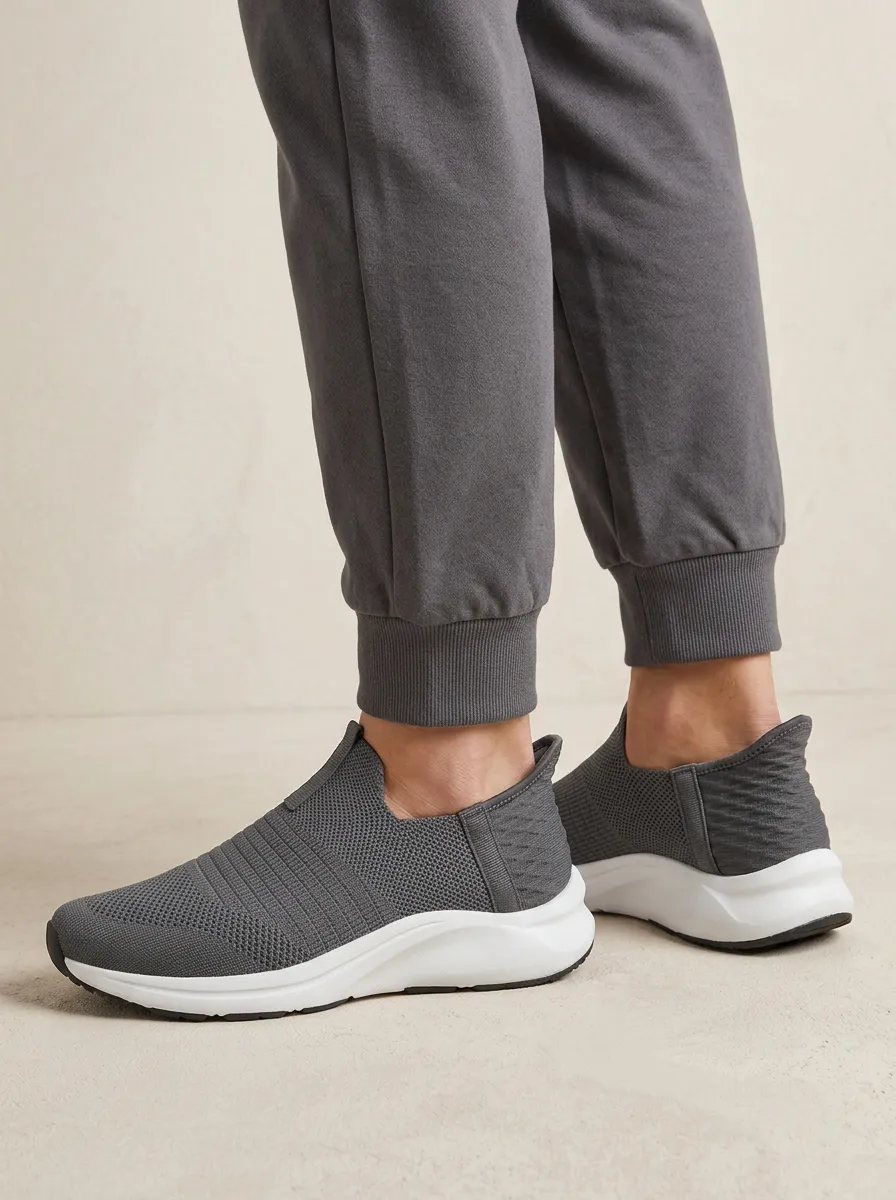 Unisex Casual Knit Slip-On Walking Sneakers