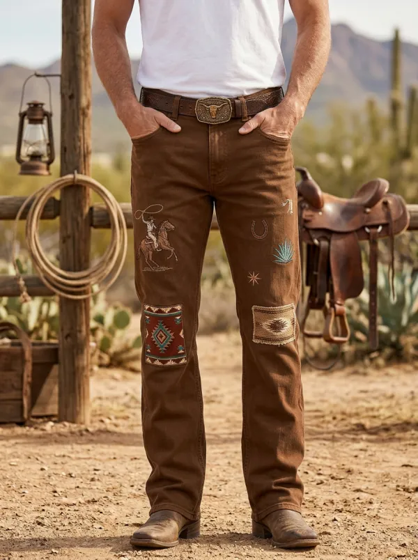 Men's Western Cowboy Rodeo Jeans