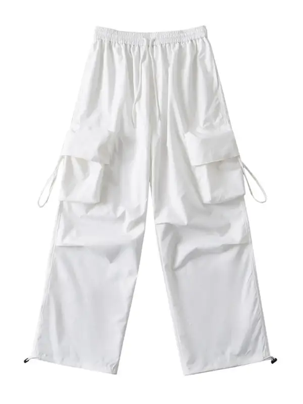 Pocket Sports Cargo Loose Casual Drawstring Pants
