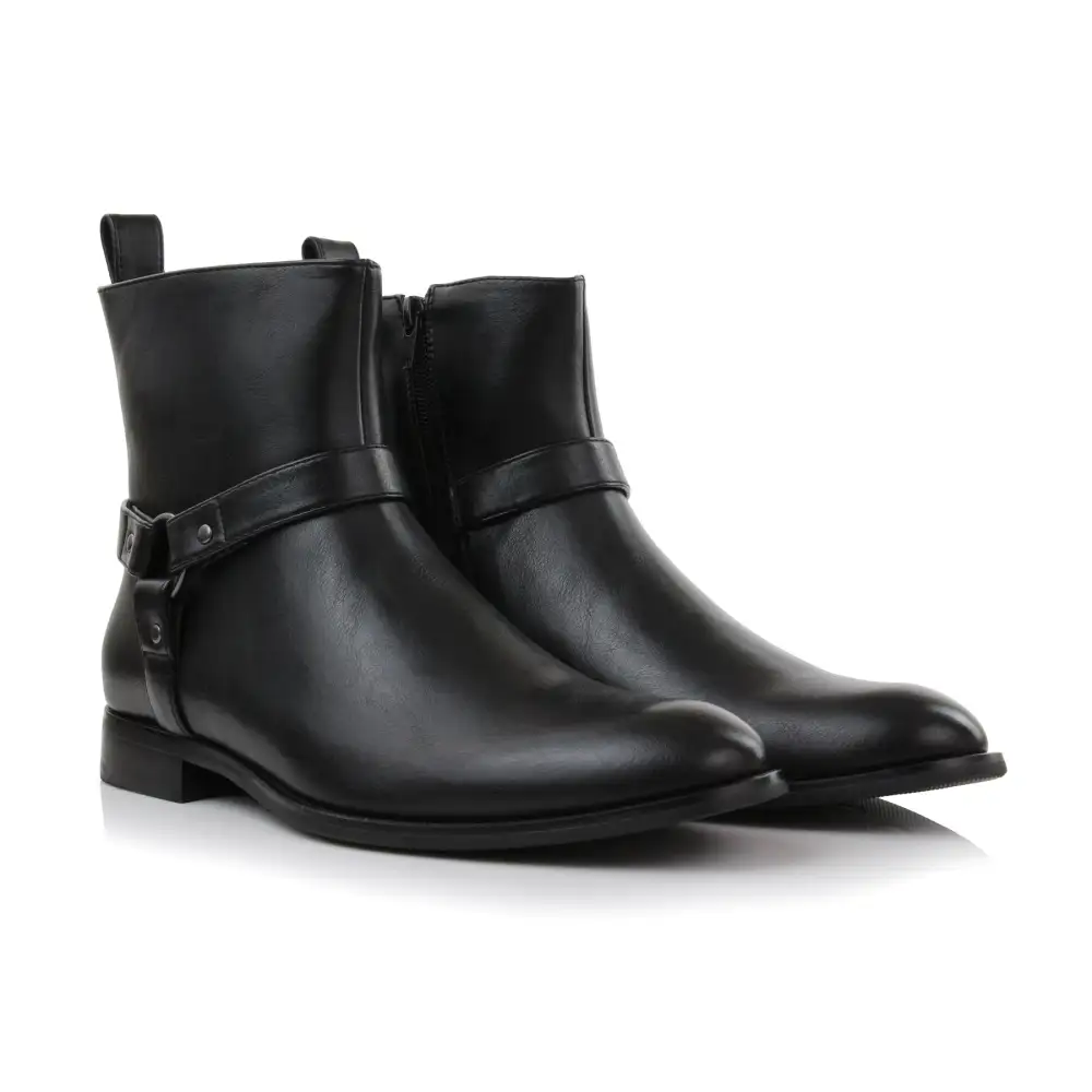 Faux-Suede Suede Faux-Leather Chelsea Boots
