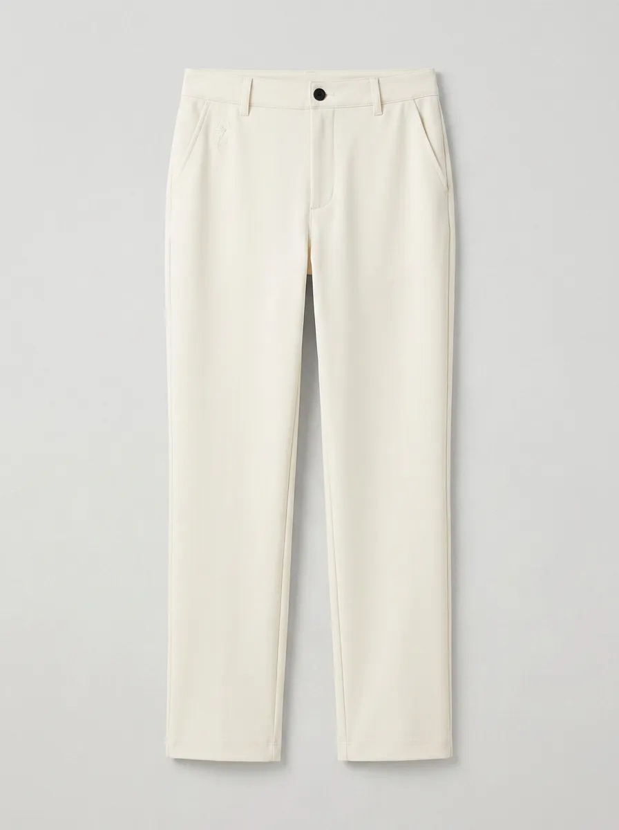 Women's Timeless Weekend Floral Embroidered Mid Rise Straight Leg Pants