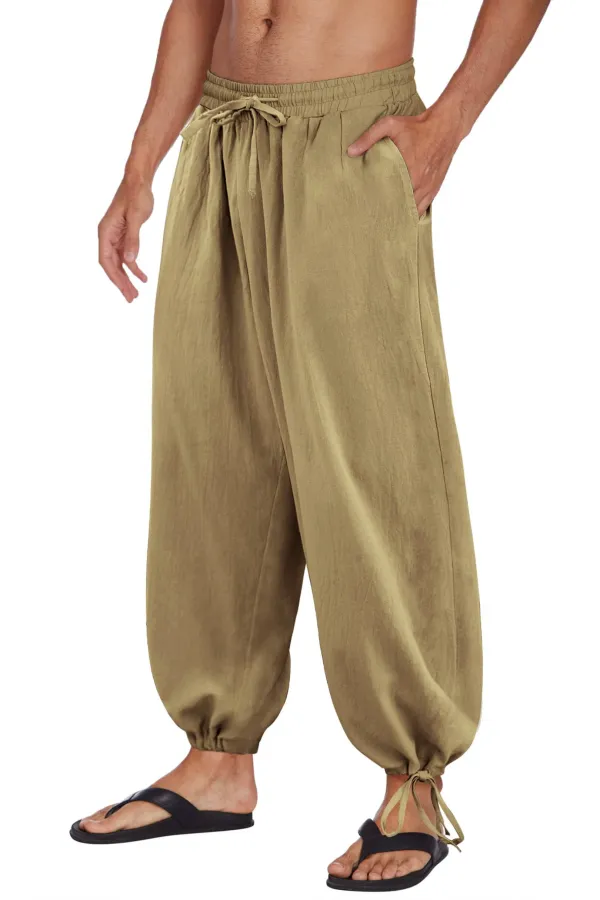 Cotton Linen Loose Yoga Pants