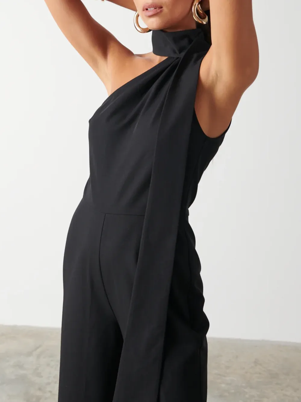 Casual Style Scarf Jumpsuit