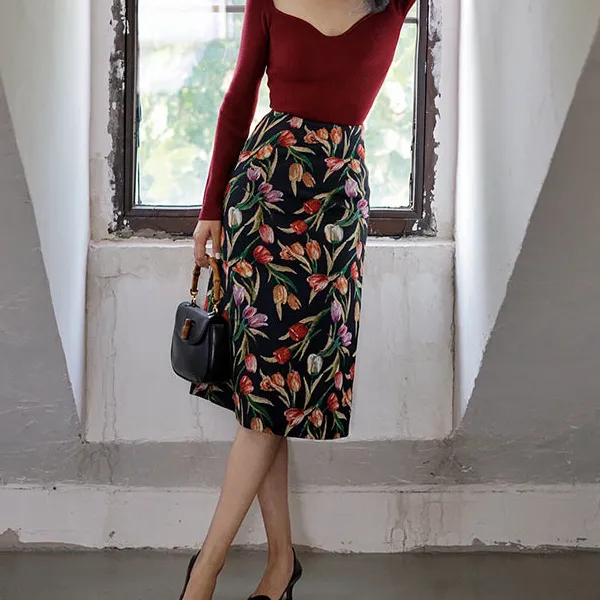 Roomy Easy Everyday Casual Polyester Skirt