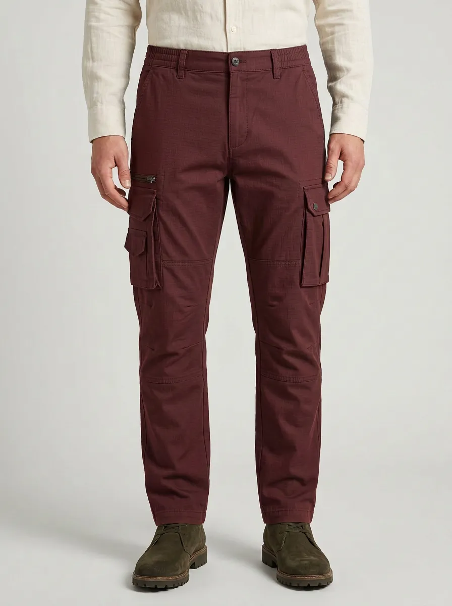 Men's Outdoor Tactical Multi-Pocket Grey Cargo Pants
