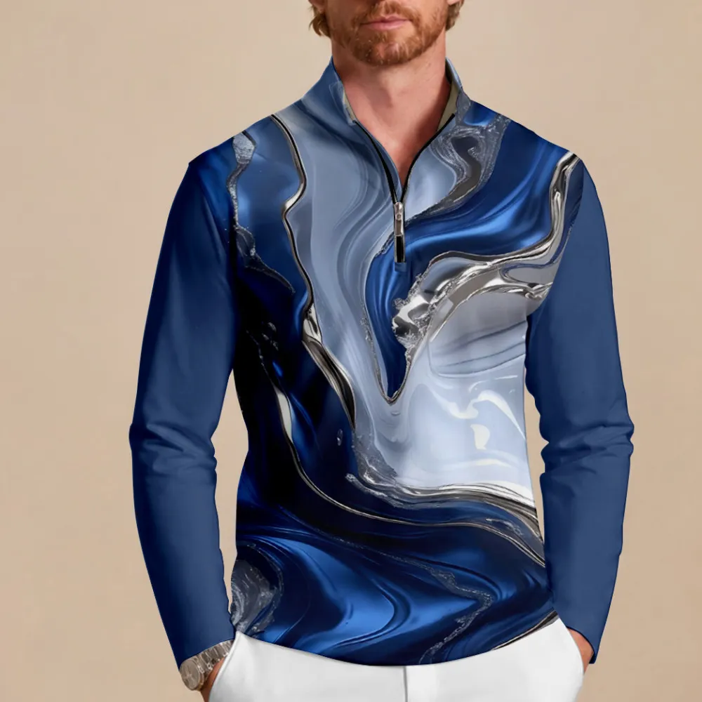 Versatile Lightweight Long Sleeve Pullover Golf Shirt