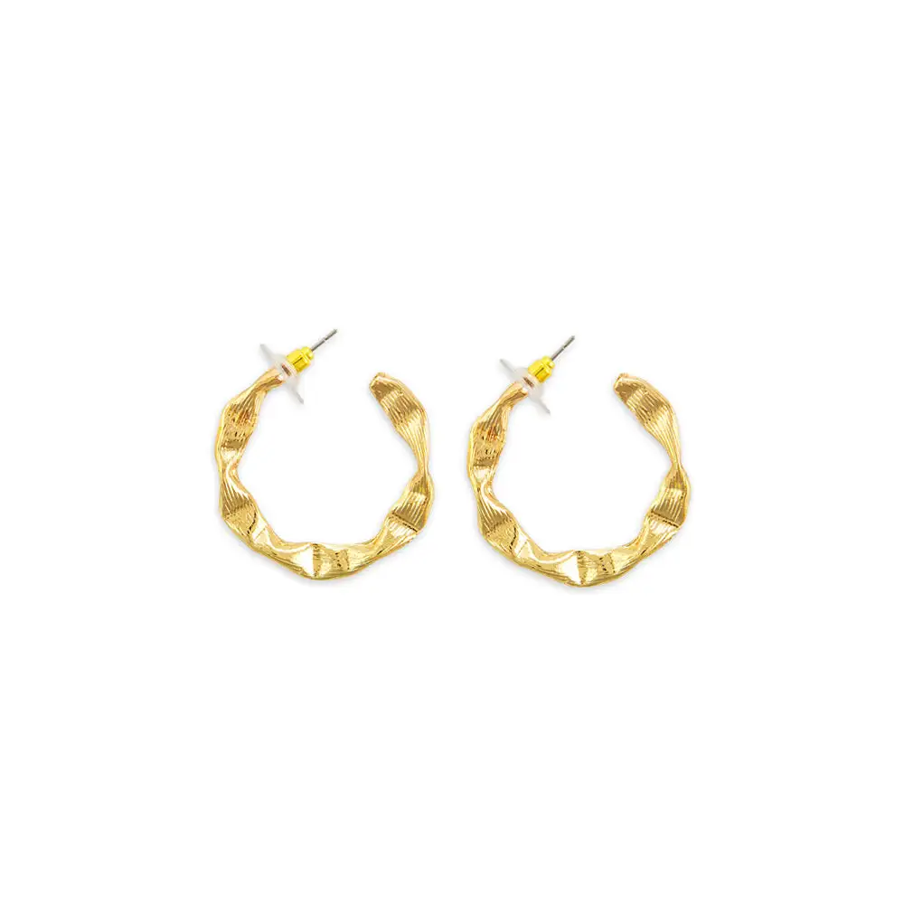 Contemporary Ornate Artful Hoop Earrings