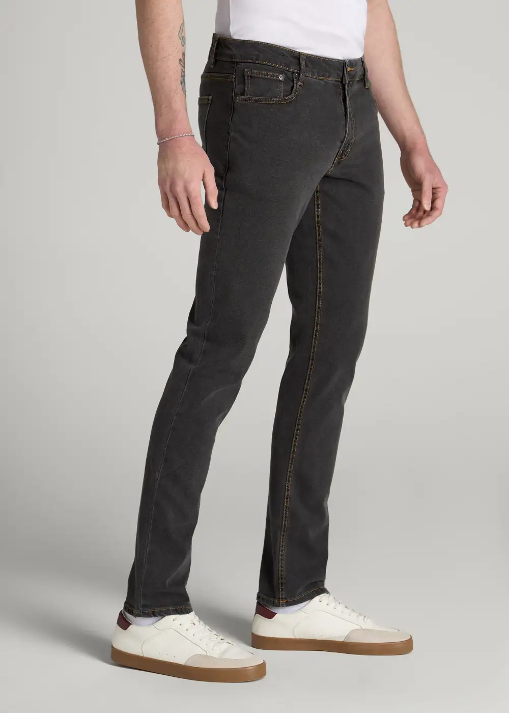 Men's Classic Tapered Fleece Cotton Jeans