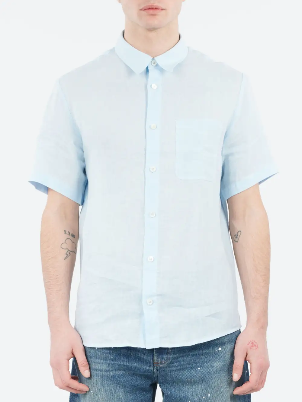 Men's Linen Embroidered Shirt