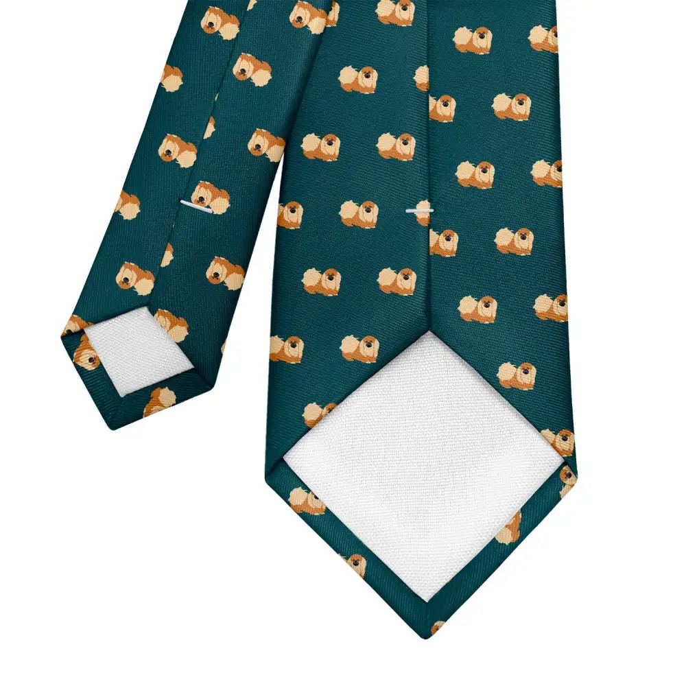 Pekingese Dog Pattern Necktie