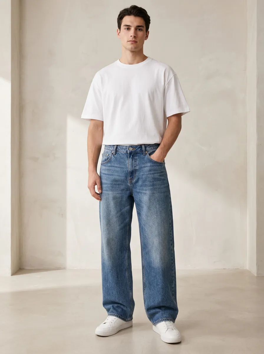 Men's Relaxed Rugged Loose Fit Jeans