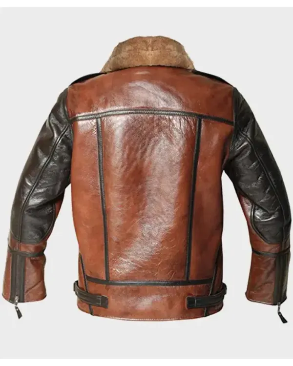 Rugged Aviator Bomber Shearling Sheepskin Jacket