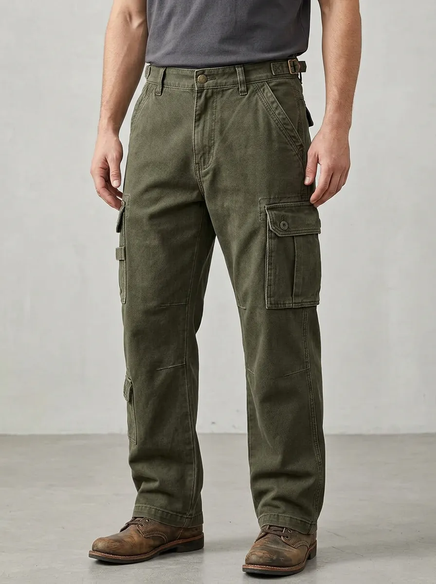 Men's Relaxed Canvas Outdoor Field Pants