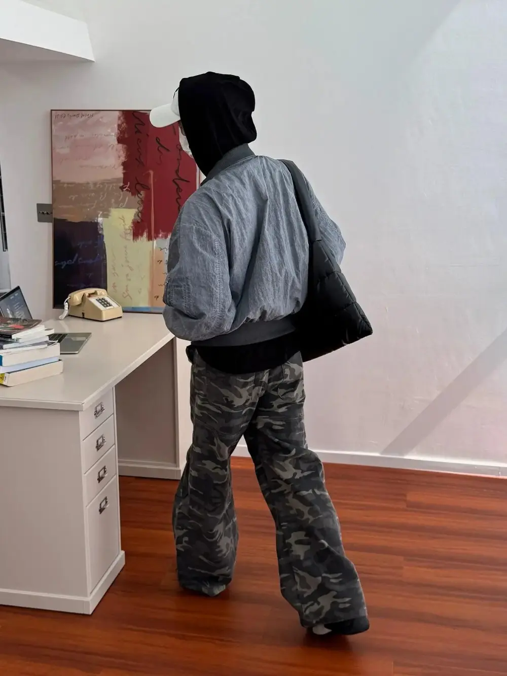 Camouflage Pattern Loose Fit Jeans