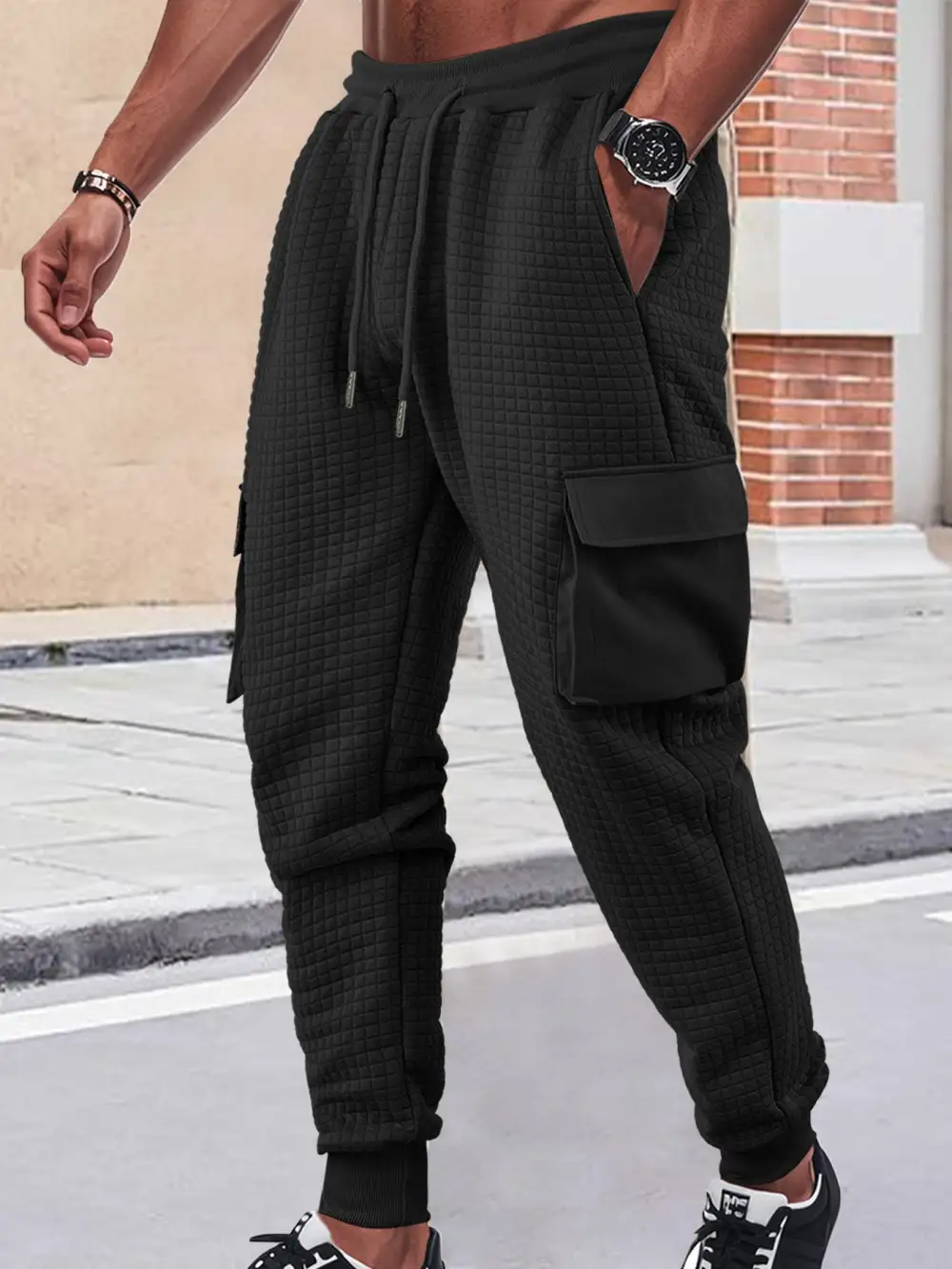 Men's o Square Cargo Pants Waist Pockets Cargo Pants