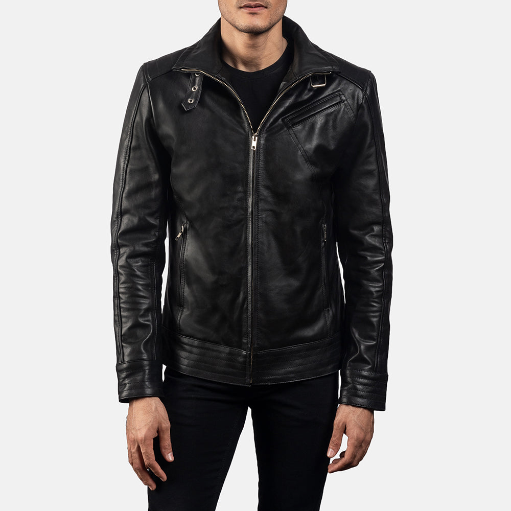Men's Classic Biker Leather Jacket