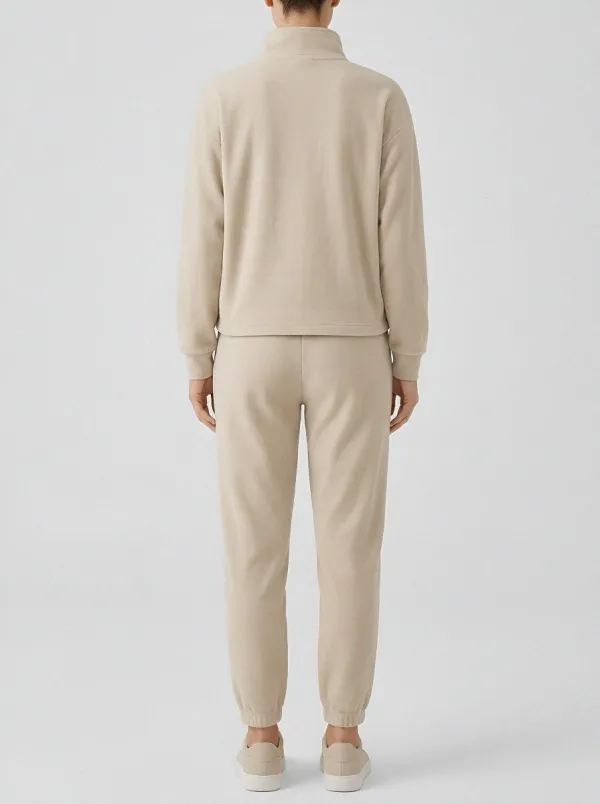 Women's Classic Quarter-Zip Warm Pullover Jogger Set