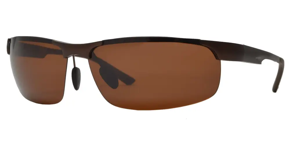 Polarized Aluminum-magnesium Alloy Full Frame Sports Semi Rimless Sunglasses