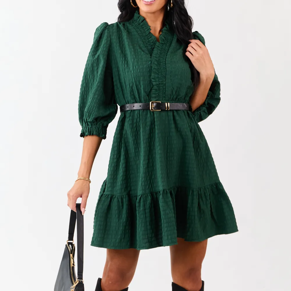 Bubble Sleeve Mini Dress