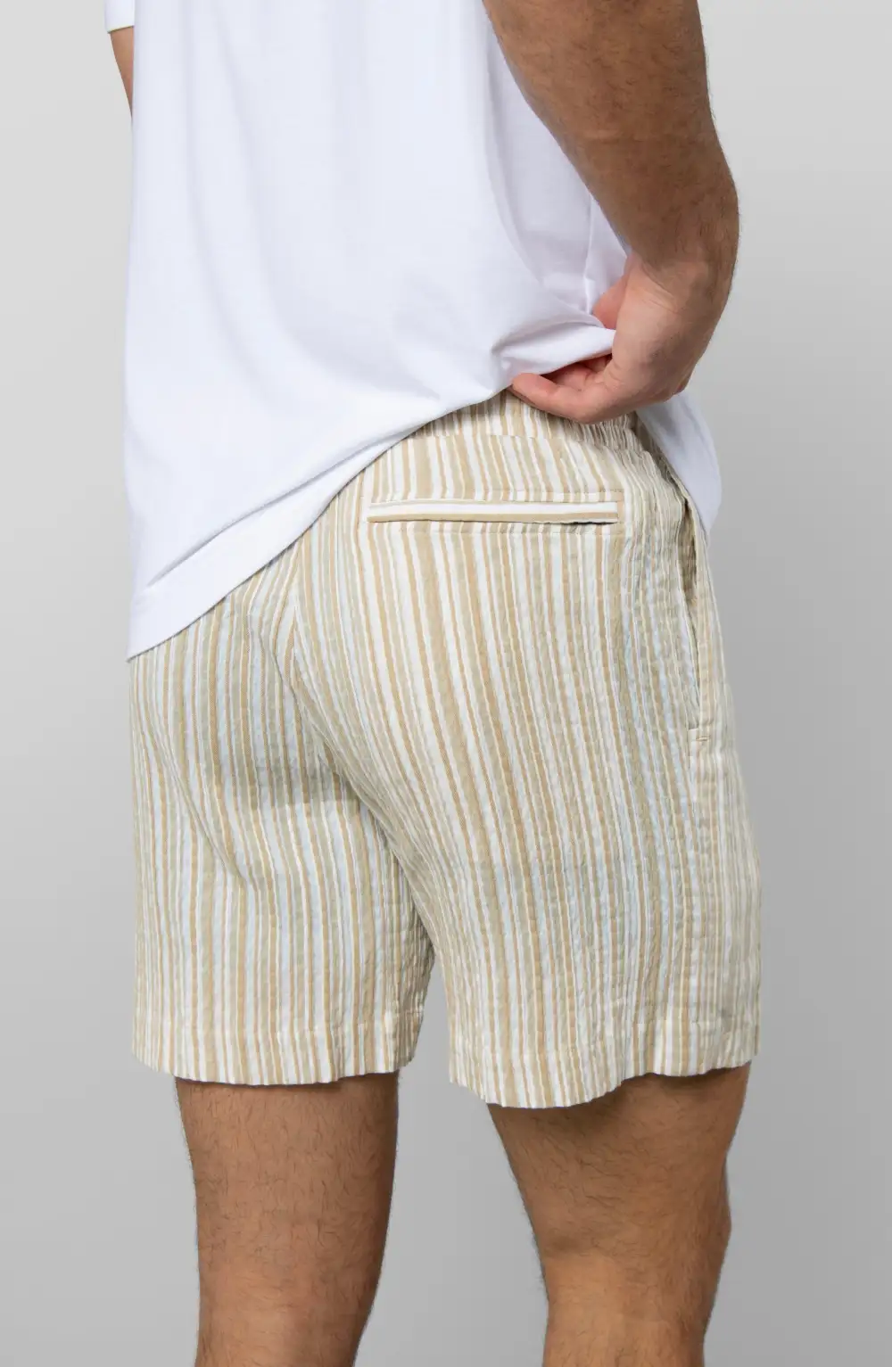 Men's Striped Modal Blend Drawcord Shorts