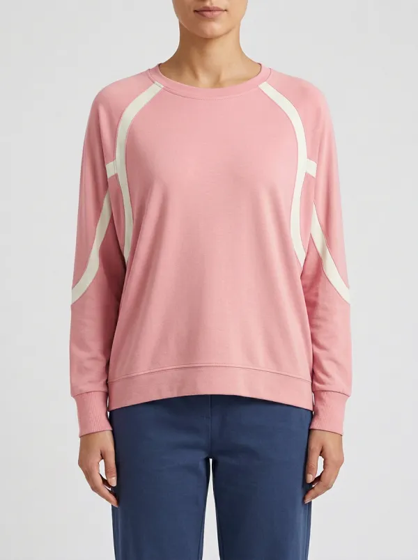 Women's Contrast Panel Raglan Sweatshirt