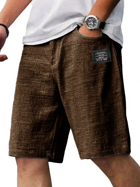 Linen Blend Relaxed Fit Shorts