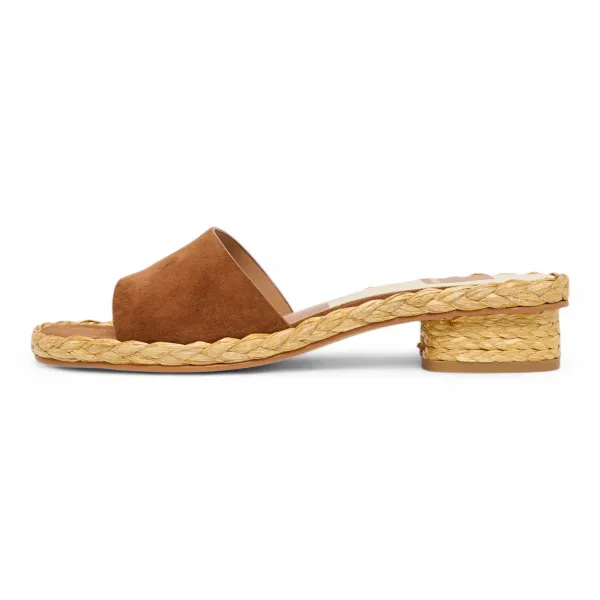 Dixi Slide-Low Raffia Heel Dress Sandals