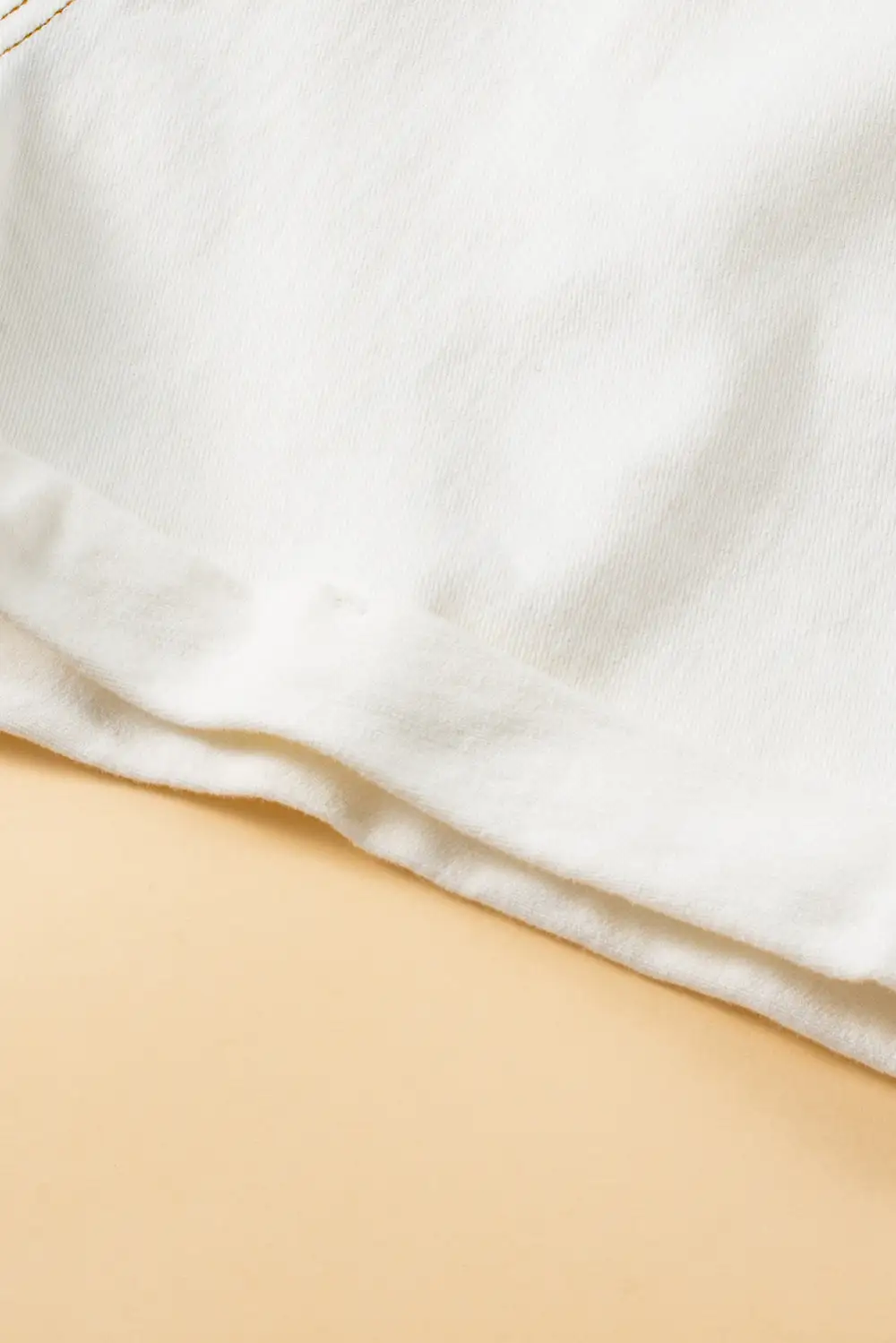 White Asymmetric Waist Design Stylish Denim