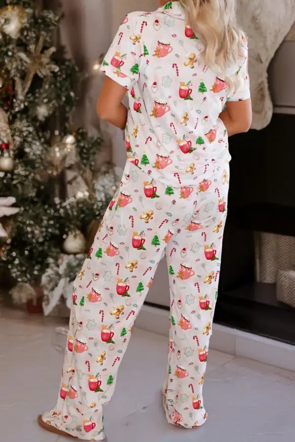 Festive Printed Button Up