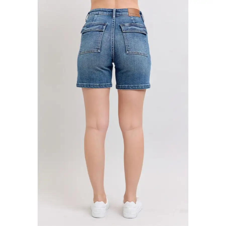 Full Size High Rise Denim Shorts Plus Size