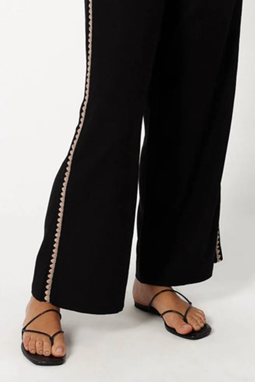 BLACK LACE PANTS