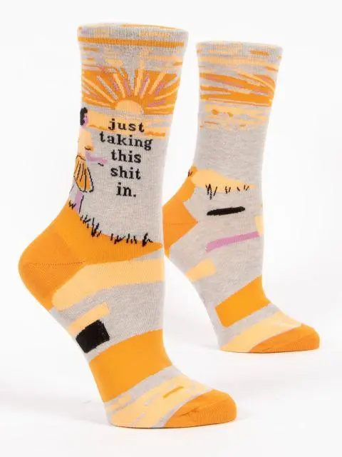 Women's Just Taking This Shit In. Crew Socks