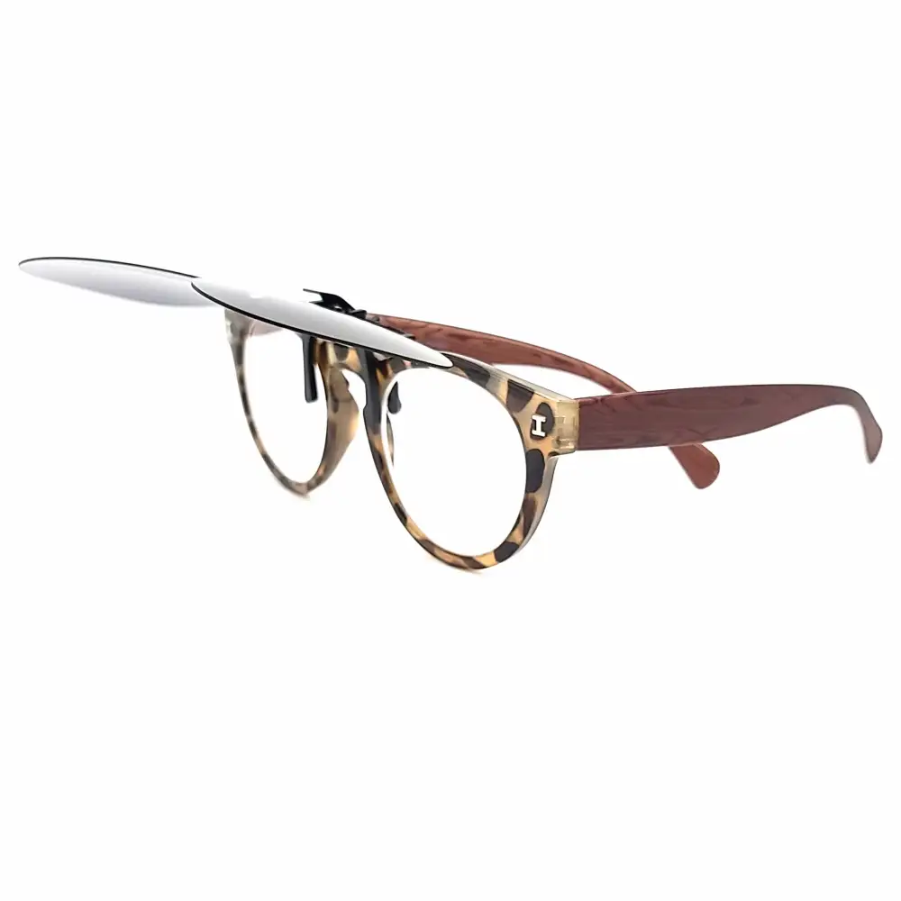 60mm Aviator UV400 Flip-Up Clip-On Sunglasses