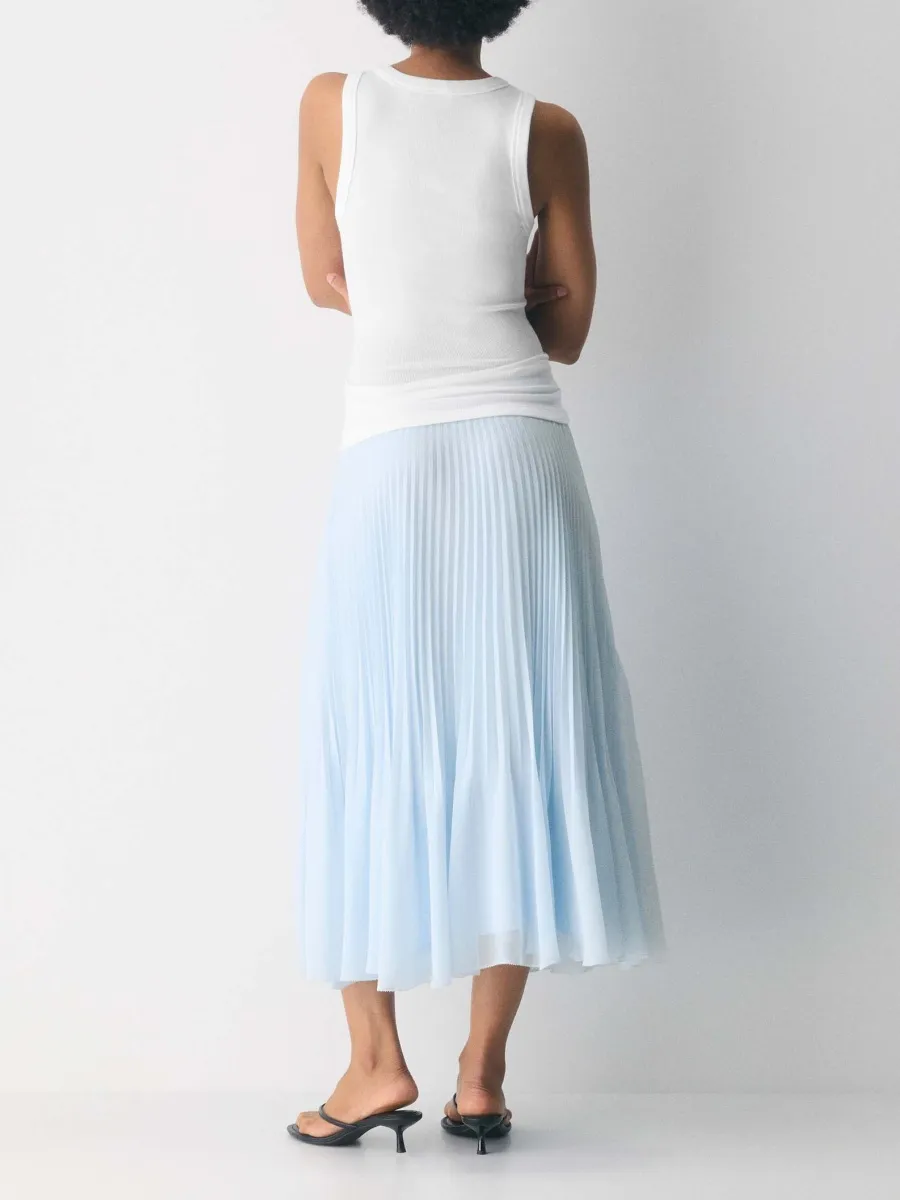 Flowy Pleated Midi Skirt