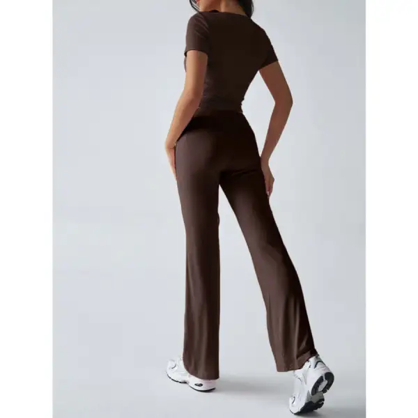 Short Sleeve Top and Drawstring Pants Set