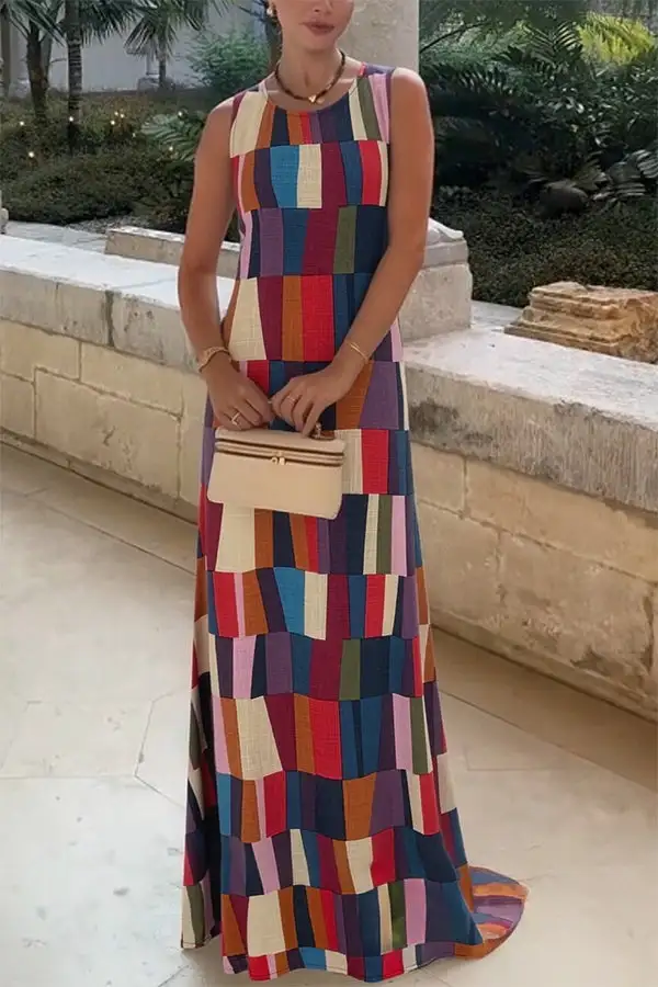 Feminine Sleeveless And Flowing Maxi Skirt Set
