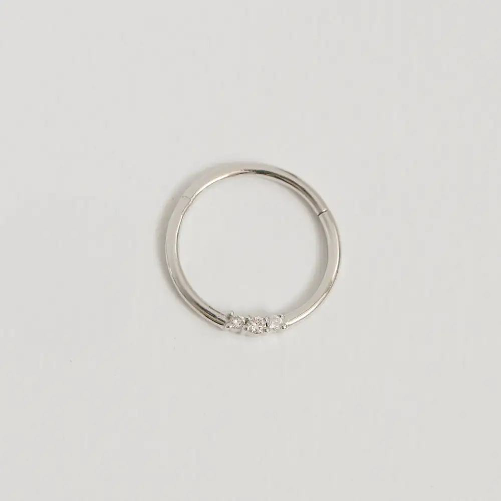Diamond Clicker Hoop Earring