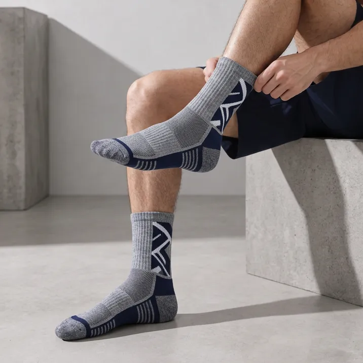 Men's Geometric Training Performance Socks