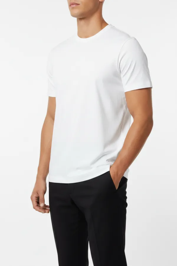 Refined Round Neck Crew Neck Cotton T-Shirt